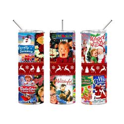 christmas movie poster montage 20oz insulated tumbler custom made