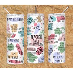20oz tumbler, tumbler, motivation tumbler, affirmations, water bottle, self love tumbler, mental health. teachers  daily