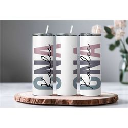 personalized cna tumbler with straw | certified nursing assistant tumbler | personalized nurse tumbler | cna cup | custo