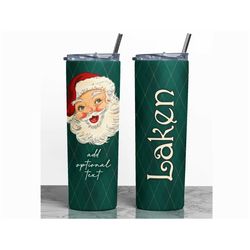 christmas tumbler, custom christmas tumblers, personalized vintage santa mug, holiday tumbler, christmas party, custom s