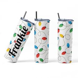 christmas lights, custom christmas tumbler, personalized christmas mug, family holiday tumblers, christmas lights travel