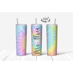 tie dye tumbler, custom tie dye tumbler, tumbler for girls, gift for teen, personalized kids tumbler, tye dye cups, cust