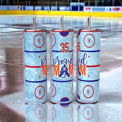 tumbler for a proud hockey mom personalized tumbler to match team colors. 20oz tumbler perfect for the rink. kota coutur