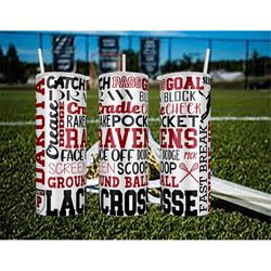 girls lacrosse subway art team tumbler. personalized tumbler. 20oz tumbler. coach gift. kota couture. custom tumbler.