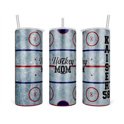 hockey mom tumbler. 20oz tumbler. personalized hockey tumbler. kota couture.