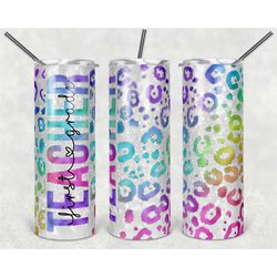 teacher gift for end of year personalised with name grade 20oz skinny tumbler with straw