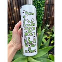 tumbler   soccerball colour    20oz