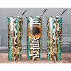 personalized sunflower tumbler// personalized mothers day tumbler// sunflower name tumbler// personalized sunflower tumb