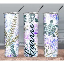 turtle// under the sea// tumbler//drinking glass//wine glass//personalized gift// name gifts// holiday gift//ocean //per