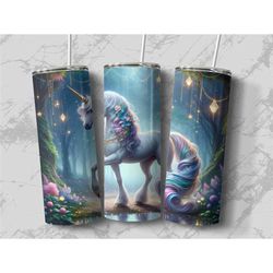 majestic unicorn tumbler with straw, unicorn tumbler cup gift for women, unicorn lover gifts for girls -majestic unicorn