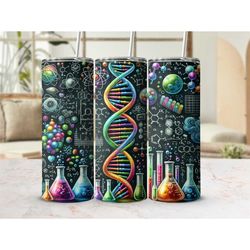 science chalkboard tumbler, 20oz tumbler with straw, science chalkboard tumbler cup, gift for her, gift for him, travel