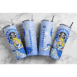 starbux alice in wonderland tumbler
