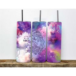 virgo zodiac tumbler | gift for virgo -born | 20oz tumbler | astrology sign, personalized gifts, birthday gifts, zodiac,