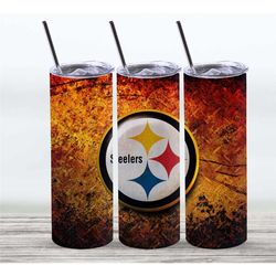 steeler nation tumbler 20 oz skinny | stitch | tumbler sublimation designs, full tumbler wrap, digital downloads| png