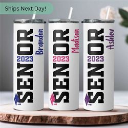 personalized grad tumbler for student graduate - senior high graduate gift for class of 2023 tumbler with straw - gradua
