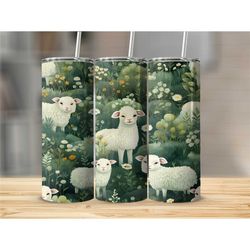 Cute Animal 20oz Straight Skinny Tumbler, Straight Straw Tumbler Gift for Her, Fox Tumbler Cup, Fox Gifts for Women