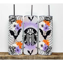 halloween tumbler spooky vibes, spooky season, halloween cup, horror tumbler, hocus pocus, fall, skeleton tumbler, starb