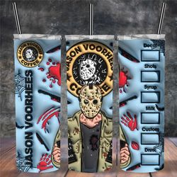 horror prisonor coffee inflated halloween tumbler,fall scary spooky vibes jason voorheestravel coffee mug,skinny tumbler