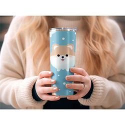 cute dog tumbler with straw, personalized dog tumbler with straw & plastic straw, dog breed tumbler cup birthday gift fo