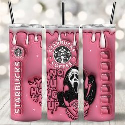 scream horror movie character inflated halloween tumbler,fall pastel scary drip travel coffee mug,horror fan,skinny tumb