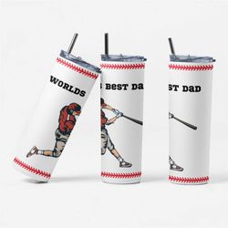 best dad ever - gifts for dad | fathers day gift from daughter | father's day tumbler | baseball dad