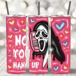 horror halloween scream inflated tumbler,fall pastel ghost face puffy travel mug,birthday gift,horror fanatic,skinny tum