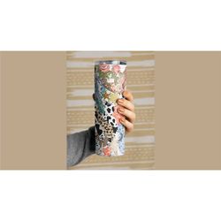 western tumbler | fun watercolor cowgirl water bottle | 20oz cactus boots drinkware birthday gift | gift for her | gift