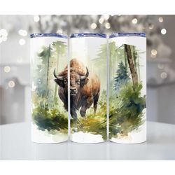 buffalo themed insulated 20oz tall skinny metal tumblers for hot or cold drinks - handmade sublimation tumblers - gift i