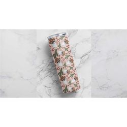 cute christmas tumbler | retro country western christmas water bottle | 20oz holiday howdy santa tumbler