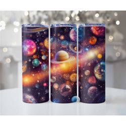 galaxy and planet 20oz metal tumblers, space planet cup, tumbler cup gifts, skinny tumblers, gift cups