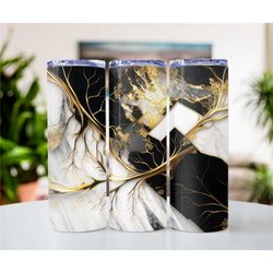 black and gold geode print 20oz metal tumblers, skinny tumbler cups, bridesmaids gifts, gift ideas for her