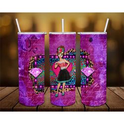 fancy girl personalized 20 oz skinny tumbler