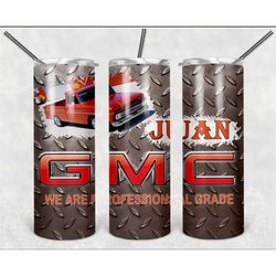 gmc pickup truck personalized 20 oz skinny tumbler