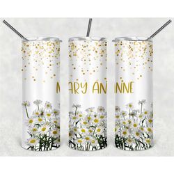 daisy personalized 20 oz skinny tumbler