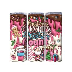 20oz stainless steel tumbler | chrismas tumbler with straw | christmas