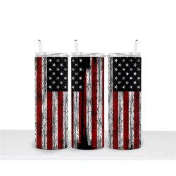 american flag 20oz skinny tumbler