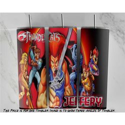 stay hydrated in style with a personalized thundercats tumbler - add your name!