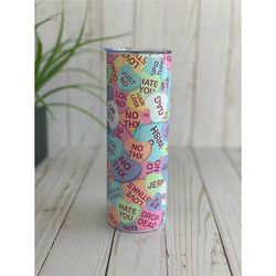 anti-valentine's day stainless steel 20 oz tumbler