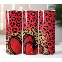 red leopard   tumbler sublimation transfer  ready to press  leopard tumbler designs tumbler prints