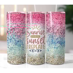 sunrise sunburn sunset repeat tumbler sublimation transfer ready to press beach tumbler transfer-beach tumbler desig