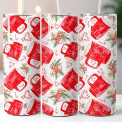 christmas tumbler with straw holiday winter tumbler christmas gift for her xmas tumbler