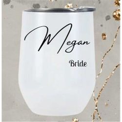 wedding party wine tumblers, bride wine tumbler, bridesmaid tumbler, wine tumbler, personalized wine tumbler, name tumbl