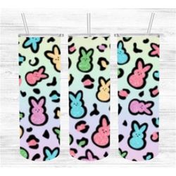 peeps tumbler, easter tumbler, glitter tumbler, 20oz skinny tumbler, easter peeps tumbler, gifts for her, gifts for mom,