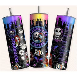 jack and sally nightmare before christmas halloween coffee 20oz tumbler double wall insulated travel mug cup gift for he