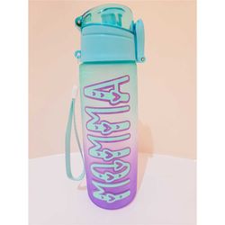personalized water bottle teal and purple