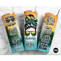lake life, life is better on the lake tumbler 20 oz skinny tumbler with straw, stainless cup, travel mug, custom tumbler