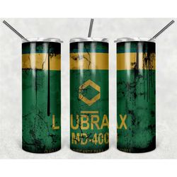 lubrax mechanic inspired tumbler design for 20oz tumblers motor oil, engine, brake