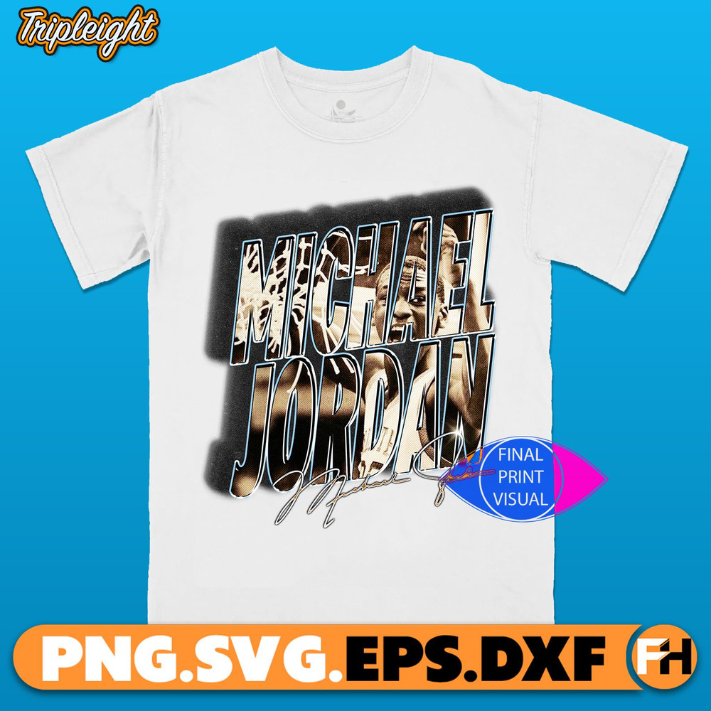 Michael Jordan North Carolina Vintage Retro Bootleg Style PNG SVG Download 1