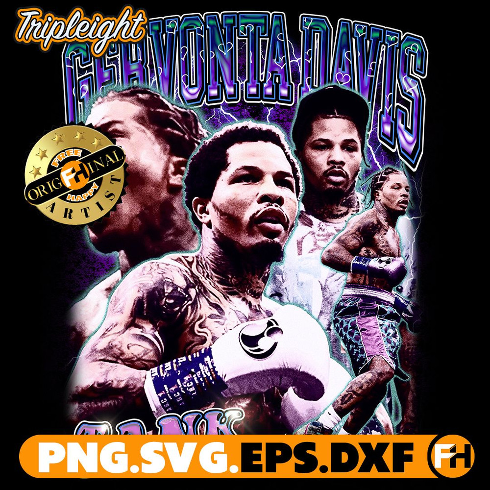 Gervonta Davis TANK GTD Vintage Rap 90s Bootleg  High Resolution PNG Sublimation File  Perfect For  0