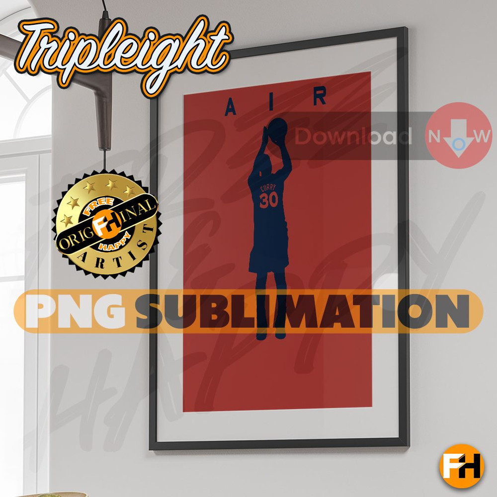 Golden State Curry Air Vector Silhouette Collection  Basketball Sublimation PNG Digital Download 2